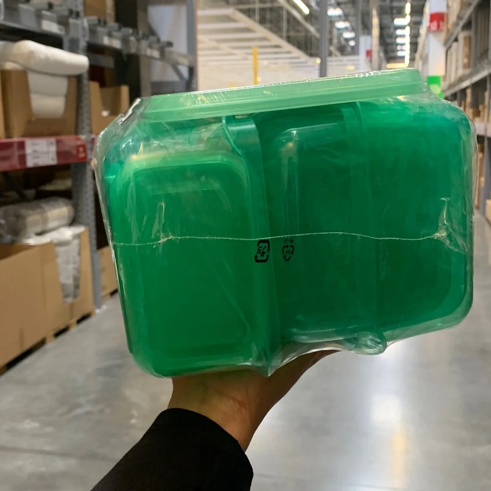 IKEA pruta Green Food Storage Container Set new to go leftovers must have new